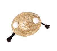 TOGEVAL Chapeau Paille Tissé pour Animaux été Chapeau Décoratif Créatif Accessoire Habillage pour Chats Chiens et Lapins Large