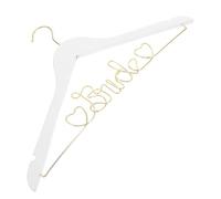 TOGEVAL Cintre pour Robe de Mariée en Fer Blanc avec Motif Lettre Anglaise Bride Cintre Décoratif pour Mariage Enterrement de Vie de Jeune Fille Support Robuste pour Robes et Vêtements