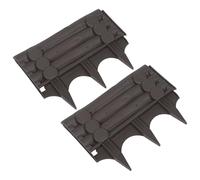 TOGEVAL Clôture de Jardin Décorative en Plastique Imitation Bois 2 Pièces Bordure Extérieure pour Potager et Massif Protection Anti-Animaux Installation Facile pour Aménagement