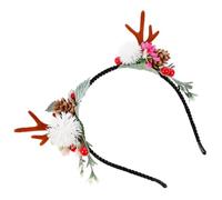 TOGEVAL Coiffe De Noël De Cerf Couvre-chef Artisanal Accessoire De Fête Unique Pour Cheveux