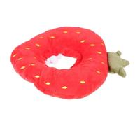 TOGEVAL Collier De Récupération pour Chat à Motif De Fraise, Cône Anti-Morsure en Plastique Léger, Taille M, Convalescence Post-opératoire, Protection Animale pour Chat Après Chirurgie