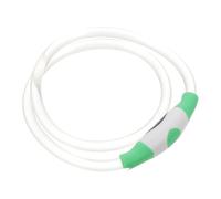 TOGEVAL Collier Lumineux pour Chien Vert, Réglable et Découpable, Longueur 35-40 Cm, Matériau Résistant, Sécurité Nocturne pour Animaux de Compagnie, Collier Clignotant D'extérieur,