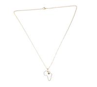 TOGEVAL Collier Pendentif Carte Africaine Minimaliste Cœur Chaîne Pull Femme Bijoux Simple Tenue