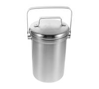 TOGEVAL Composteur de Comptoir 3L en Acier Inoxydable avec Couvercle Seau à Compost Compact pour Déchets Alimentaires Poubelle Cuisine Hygiénique et Écologique pour Recyclage