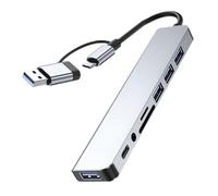 TOGEVAL Concentrateur USB Type-C Ports Multi USB Cartes Mémoire Jack pour Ordinateur Portable avec Protection Surchauffe et Surtension Plug and Play