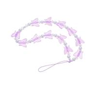 TOGEVAL Cordon De Téléphone Chaîne Téléphonique En Cristal 3d Pour Femmes, Anti-perte, Décoratif, Léger, Violet, Adapté Téléphones Portables Et Accessoires