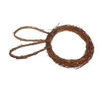 TOGEVAL Couronne de Pâques en Rotin Lapin Suspendue Décoration Printanière Rustique pour Porte Couronne de Porte Lapin Tressée Décoration Intérieure Saisonnière Cadre Décoratif