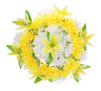 TOGEVAL Couronne Funéraire Artificielle Sacrifice Décorative pour Tombe Cérémonie de Deuil Couleur Aléatoire Couleur Aléatoire
