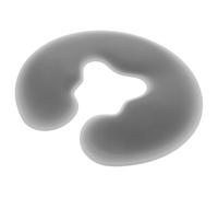 TOGEVAL Coussin de Massage Facial en Silicone Gris, Appui-Tête Ergonomique en U avec Système de Ventilation, Oreiller Perforé pour Table de Massage Professionnel, Spa, Soins Peau et Salon