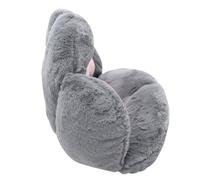 TOGEVAL Coussin de Siège Chat Forme Patte 70X60 CM, Rembourrage Coton PP Moelleux, Tissu Imitation Fourrure Doux Gris Foncé, Décor Intérieur Salon Chambre Jeux Garçon et Filles, 1 Pièce