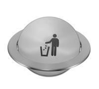 TOGEVAL Couvercle de Poubelle Encastré Rond Grosse Taille en Acier Inoxydable 430 Couvercle Basculant Silencieux pour Comptoir Optimisation Espace la Cuisine et Salle de Bain Gestion