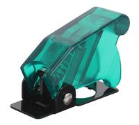 TOGEVAL Couvercle de Protection Plastique pour Interrupteur à Bascule Automobile Petite Transparent Vert Couverture Simple pour Protection de Commutateur Unique Sécurité Renforcée et