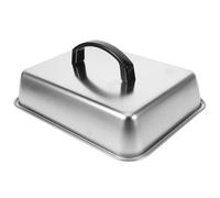 TOGEVAL Couvercle Rectangulaire de Grille 26x20x5 Cm en Acier Inoxydable Résistant la Chaleur, Cloche à Badigeonner pour Barbecue et Cuisson Extérieure, Protection Anti-éclaboussures