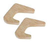 TOGEVAL Crochets Muraux en Bois Massif Hameçons Modernes 2 Pièces en Bois D’hévéa Naturel pour Chambre et Dressing, Crochets Décoratifs Pratiques et Résistants pour Manteaux et Chapeaux