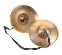 TOGEVAL Cymbales à Doigts en Cuivre Artisanales, Petit Instrument de Percussion à Main, Cloches Tingsha pour Yoga et Contemplation, Carillon Harmonique Apaisant, Ensemble Léger