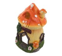 TOGEVAL Décoration Aquarium en Résine Maison Champignon Miniature Grotte Cachette pour Poissons Rouges, Crevettes et Bettas, Ornement Terrarium Féerique, Refuge Sûr pour Habitat Aquatique
