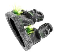 TOGEVAL Décoration Aquarium Moai en Résine Non Toxique, Statuette Miniature Taille Moyenne, Accessoires pour Aquarium D’Eau Douce, pour Habitat Poissons Et Tortues, Amateurs D’aquariophilie