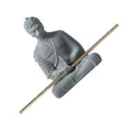 TOGEVAL Décoration d'Aquarium en Résine Wukong Mini-Statuette Zen Bleue pour Aquarium Ornement Paysager sous-Marin Réaliste Accessoire Décoratif Stable pour Aquarium de Bureau