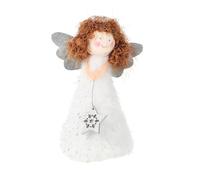 TOGEVAL Décoration Noël Ange Sapin Petite Fille Étoile Blanche Ornement pour Sapin de Noël et Bureau Festive pour Maison École Boutique et Restaurant