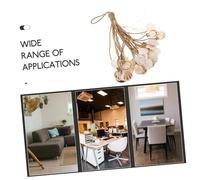 TOGEVAL Décoration Suspendue Corde de Style Méditerranéen avec Pendentifs Coquillages Uniques pour Salon Chambre et Fête Ornement Plage Bord de Mer avec Coquillages Blancs