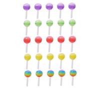 TOGEVAL Décorations de Manucure Soi-même Bonbons 25 Pièces Assortiment 3d Résine Multicolore pour Nail Art Accessoires Salon Ongles Créatifs DIY