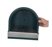 TOGEVAL Distributeur Automatique Eau pour Bétail avec Tuyau INOX Abreuvoir Mural Robuste Plastique Vert pour Chevaux Vaches Chèvres et Chiens Installation Facile et Eau