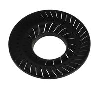 TOGEVAL Distributeur de Flamme pour Brûleur à Gaz, en Acier Inoxydable, Haute Efficacité Énergétique, Noir Trois Anneaux, Taille Standard, Accessoire pour Cuisinières Encastrables, Usage