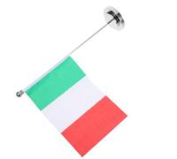 TOGEVAL Drapeau de Table Italien en Polyester avec Hampe en Fer, Décoration de Bureau Compacte et Solide pour Embellir Votre Espace de Travail avec Style Italien Unique