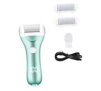 TOGEVAL Éliminateur de Callosités Électrique Pied Rechargeable USB Bleu-vert, Râpe-pieds Automatique Moyen Format, Soin Professionnel Unisexe à Domicile, Outil de Pédicure pour Peaux