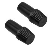 TOGEVAL Embouts Filetés Installation Facile Plastique Noir, Type Allemand Lot de 2 pour Manche de Balai pour Balai ou Manche de Serpillière la Maison Bureau