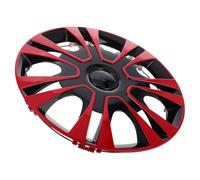 TOGEVAL Enjoliveur de Roue PP Robuste Couvre-moyeu Rouge Résistant à Eau Compatible Camion et Remorque Facile à Installer pour Accessoires Auto