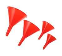 TOGEVAL Ensemble de 4 Entonnoirs à Huile en Plastique pour Voiture, Entonnoirs à Essence pour Moto Large Ouverture, Kit Multi-tailles pour Ravitaillement Propre et Rapide du