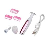 TOGEVAL Épilateur Électrique Rasoir Rechargeable Multifonctionnel pour Aisselles Bikini Jambes et Rasage Silencieux avec Précision et Accessoires