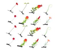 TOGEVAL Épingles à Cheveux Végétales Simulées 40 Pièces Multi-couleurs Assortiment Petites Pinces Créatives Pour Filles Débutantes Usage Quotidien Coiffure Accessoire Festival