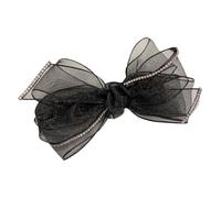 TOGEVAL Épingles Cheveux Chic Femme Avec Noeud Organza Noir Léger Et Portable Accessoire Pour Mariage Et Usage Quotidien