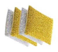 TOGEVAL Éponge de Nettoyage Cuisine Légère et Sèche Rapidement en Fil de Polyester 4 Pièces Éponge à Vaisselle Compacte pour Usage Quotidien Ménager