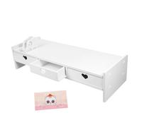 TOGEVAL Étagère De Rangement Support D'ouverture De Porte Tripler pour Moniteur De Clavier Moniteurs Réglables Classeur Informatique Organisateur De Bureau Ajustable Plaque Co Blanche PVC