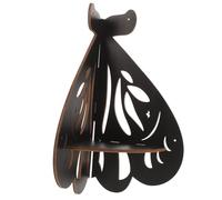 TOGEVAL Étagère Murale Flottante D’Angle en Bois Foncé, Triangle Décorative | Bois Massif, Style Minimaliste Vintage, pour Appartement, Bureau, Entrée, Maquillage et Cadres Photo