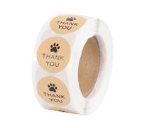 TOGEVAL Étiquette Adhésive Décorative Papier Kraft avec Motif de Chien Ruban de Fermeture pour Compact Décor Festif pour Anniversaire et Noël