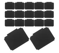 TOGEVAL Étiquettes Porte-étiquettes Clipsables Effaçables à Sec, 18 Pièces, Format Carré 5, Finition Mate Noire, pour Paniers et Bacs de Rangement, pour Organisation Garde-manger