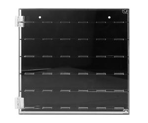 TOGEVAL Étui Porte-médiators de Guitare Transparent 36 Emplacements 245x240x22 Mm Organiseur Rigide pour Accessoires Guitare et Ukulélé, Rangement Compact et Protection Pratique en Voyage