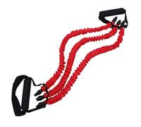 TOGEVAL Extenseur Poitrine Résistant à Tirage pour Adultes Élastique Fitness à Trois Ressorts Rouge Renforcement Bras Épaules et Dos Entraînement Portable et Confortable
