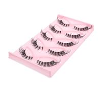 TOGEVAL Faux Cils En Bande 5 Paires Effet Naturel Volume Allongé Quotidien Extensions De Cils Pour Femmes Occasion Maquillage Stage