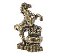 TOGEVAL Figurine en Laiton Cheval Chinois 2026 Bol Trésor, Décor Classique et Créatif pour Maison et Bureau, Symbole Feng Shui pour Attirer Richesse et Chance