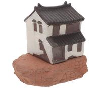 TOGEVAL Figurine Miniature Maison Asiatique Ancienne en Résine Pierre Absorbante Décoration Micro-Paysage pour Terrariums Aquariums et Bonsaïs Décor Vintage pour Bureau Taille Petite
