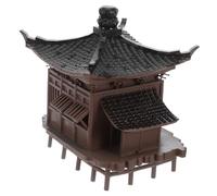 TOGEVAL Figurines de Asiatique Miniatures Plastique pour Aquarium Décor Zen pour Jardin Micro-Paysage Bonsaï Modèle Architecture Ancienne Ornement Compact et Résistant