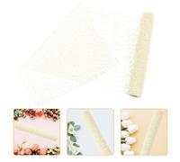 TOGEVAL Filet de Bouquet Polyester Maille Décorative pour Emballage Floral Tulle Blanc pour Fleuristes et Cadeaux pour Mariages et Occasions Spéciales