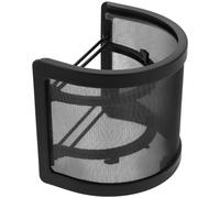 TOGEVAL Filtre Anti-Pop Métallique de U pour Microphone à Condensateur Grand Format Noir Protection Plosives et Éclaboussures Bonnette pour Enregistrement Vocal Streaming et Podcast