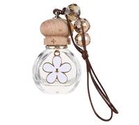 TOGEVAL Flacon de Parfum Suspendu pour Voiture 6 ML en Verre Transparent Pendentif Décoratif pour Rétroviseur Diffuseur d'Huile Essentielle Automobile Accessoire Parfumé Automobile