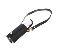 TOGEVAL Flacon Pulvérisateur Vide 60Ml Étui Similicuir Noir, Rechargeable et Facile à Transporter pour Voyage, Flacon de Lotion Suspendu Élégant et Pratique à Ranger le Paquet